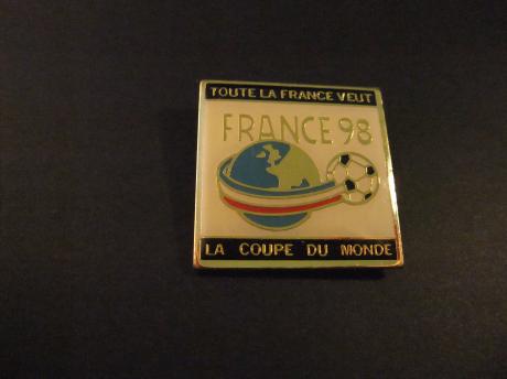 WK voetbal 1998 Frankrijk ( la Coupe du monde) emaille uitvoering